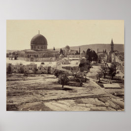 Temple Mount och Dome of the Sten i Jerusalem Poster