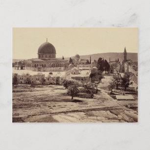 Temple Mount och Dome of the Sten i Jerusalem Vykort