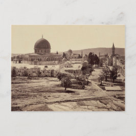 Temple Mount och Dome of the Sten i Jerusalem Vykort
