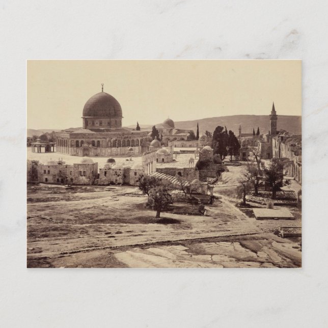 Temple Mount och Dome of the Sten i Jerusalem Vykort (Framsida)