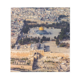 Temple Mount Old City Jerusalem Dome of the Sten Anteckningsblock
