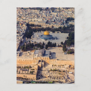 Temple Mount Old City Jerusalem Dome of the Sten Vykort