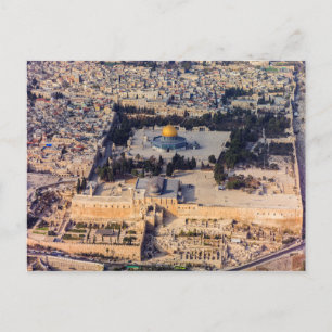 Temple Mount Old City Jerusalem Dome of the Sten Vykort
