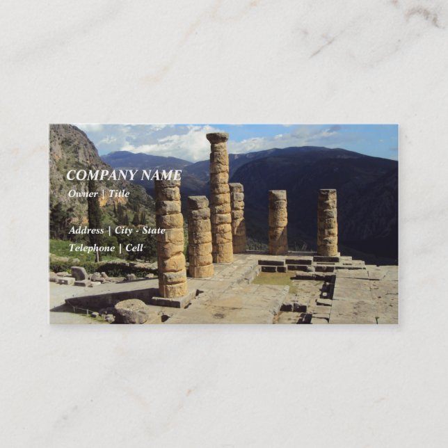 Temple of Apollo - Delphi Visitkort (Framsida)