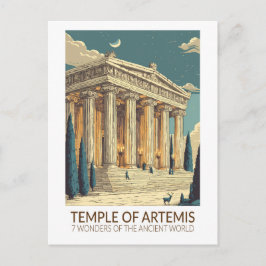Temple of Artemis Seven Wonders of the World Art Vykort