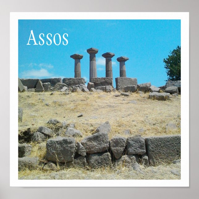 Temple of Athena, Assos Ruins, Behramkale, Turkiet Poster (Framsidan)