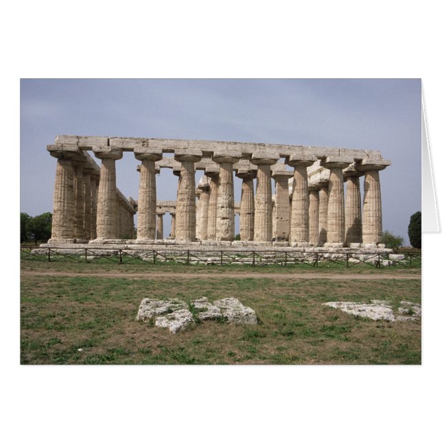 Temple of Hera I Hälsningskort (Framsidan Horizontal)
