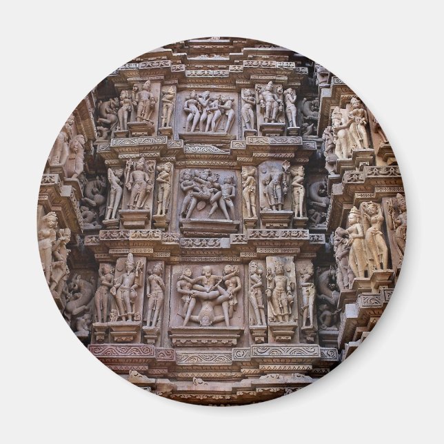 Temple of Khajuraho, Indien Magnet (Framsidan)