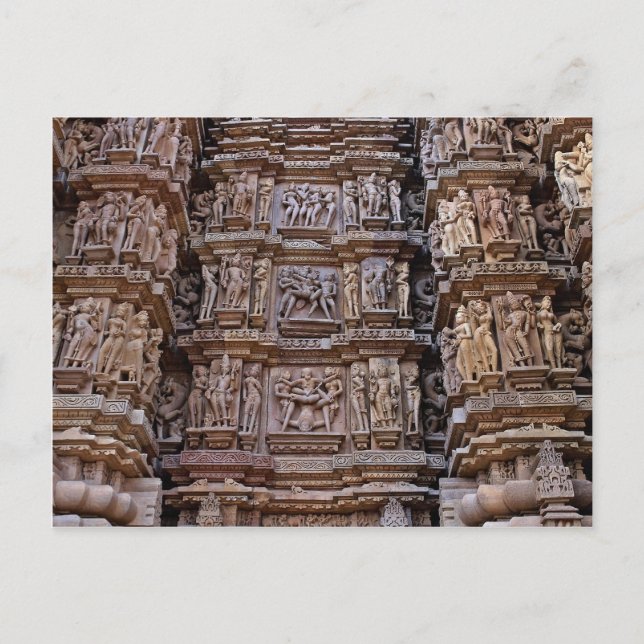 Temple of Khajuraho, Indien Vykort (Framsida)