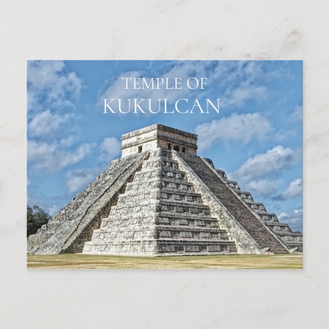 Temple of Kukulcán, Pyramid, Chichen Itza, Mexiko Vykort (Framsida)