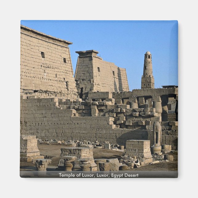 Temple of Luxor, Luxor, Egypten Desert Magnet (Framsidan)