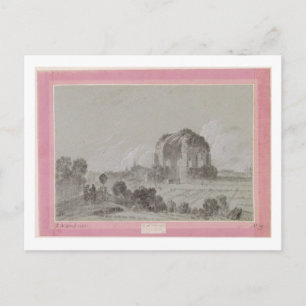 Temple of Minerva Medici, Rom, 1754 (teckning och Vykort