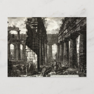 Temple of Neptune, Paestum - Giovanni Piranesi Vykort