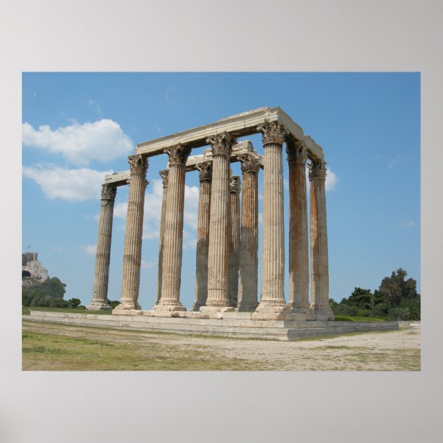 Temple of Olympian Zeus (Aten) Poster (Framsidan)