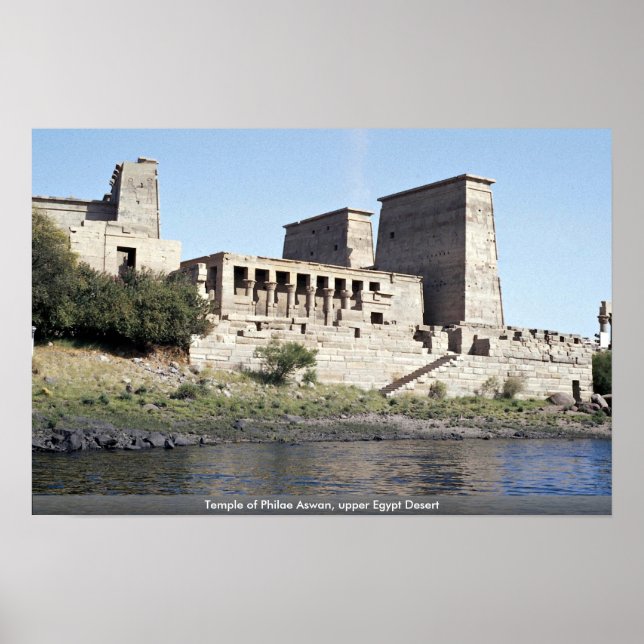 Temple of Philae Aswan, Öster Egypten Desert Poster (Framsidan)