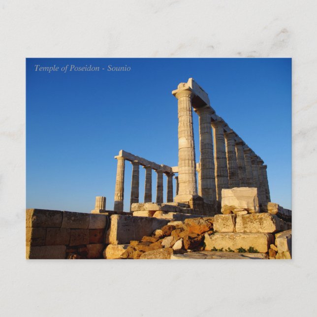 Temple of Poseidon - Sounio Vykort (Framsida)