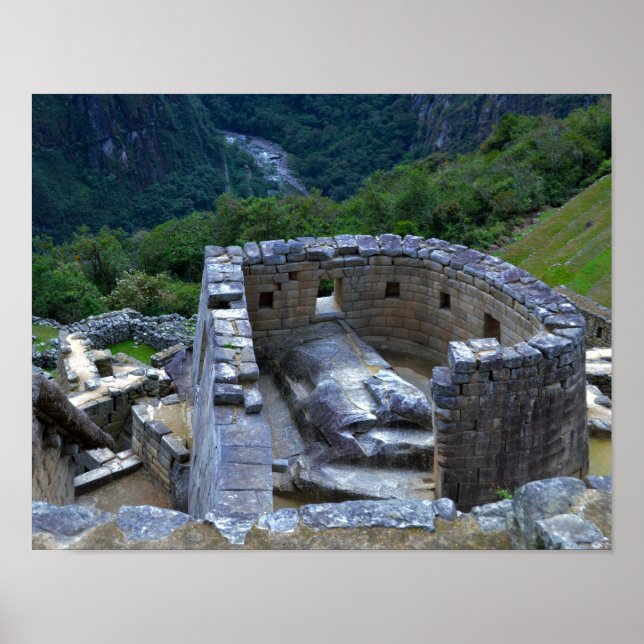 Temple of the Sol, Machu Picchu 11x14 Poster (Framsidan)