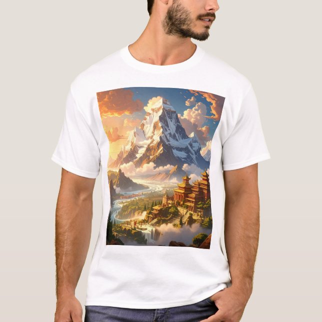 Temple of Tranquil Peaks T Shirt (Framsida)