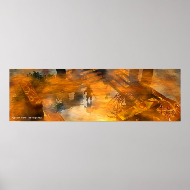 TEMPLE OF VATTEN /HYPERION Science fiction,SCI-Fi Poster (Framsidan)