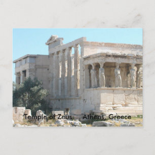 Temple of Zeus Postcard Vykort