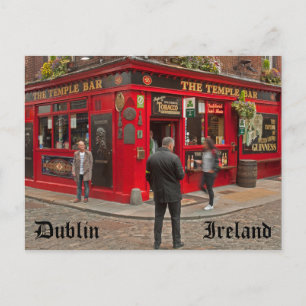 Temple Pub i Dublin, Irland Vykort