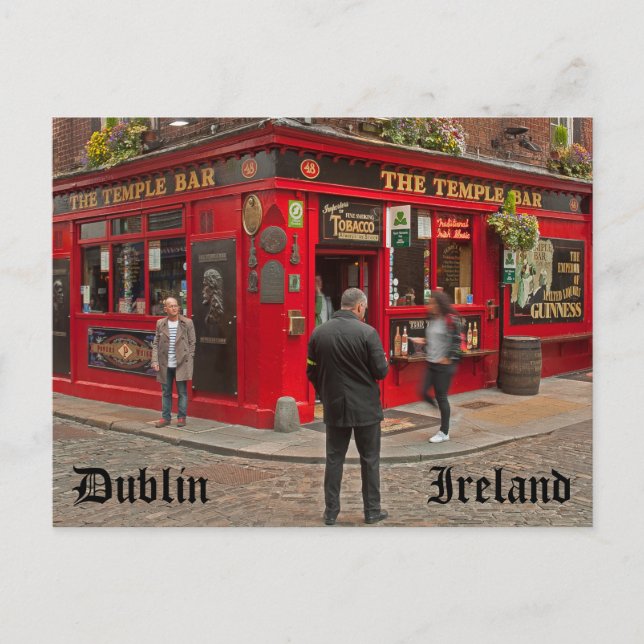 Temple Pub i Dublin, Irland Vykort (Framsida)
