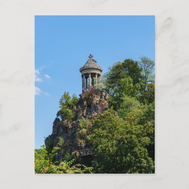 Temple Sibylle in Parc des Buttes Chaumont - Paris Vykort (Framsida)