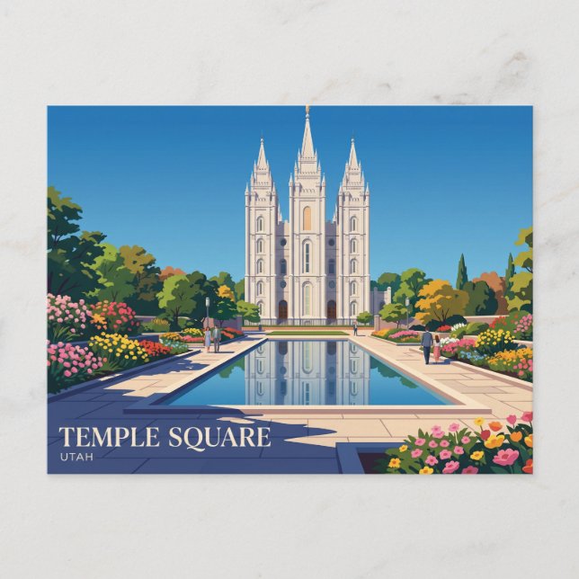 Temple Square USA Vykort (Framsida)