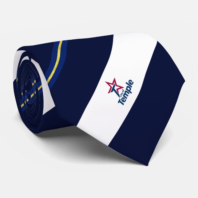 Temple (Texas) City flagga Neck Tie Slips (Rullad)