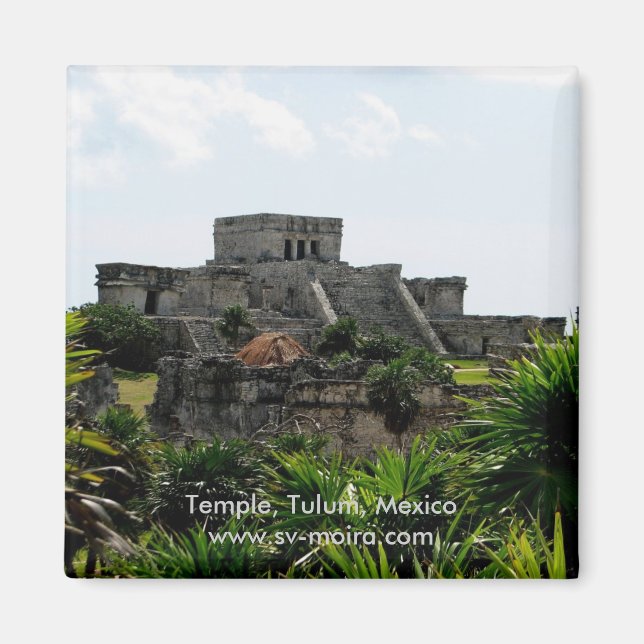 Temple, Tulum, Mexiko Magnet (Framsidan)