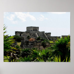 Temple, Tulum, Mexiko Poster