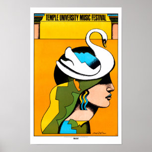Temple Universiteten Music Festival Vintage Poster