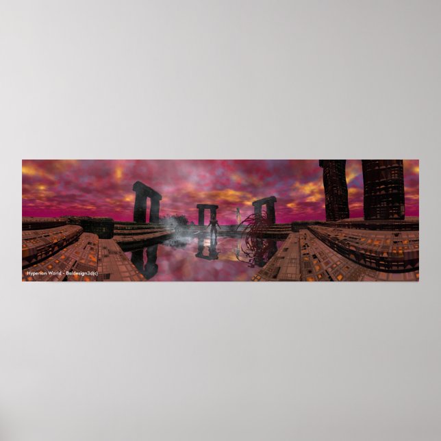 TEMPLE VATTEN/HYPERION WORLD ,Sci-Fi Poster (Framsidan)