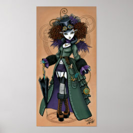 Temple Victorian Steampunk Time Traveler Angel Poster