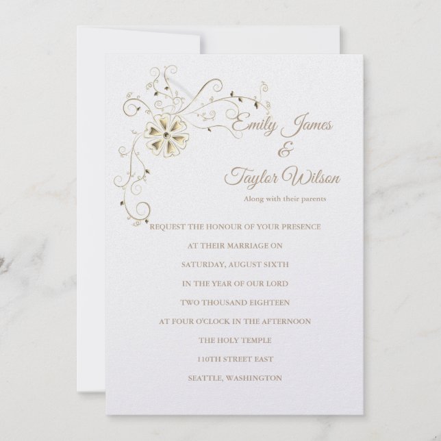 Temple Wedding-inbjudan Inbjudningar (Framsida)