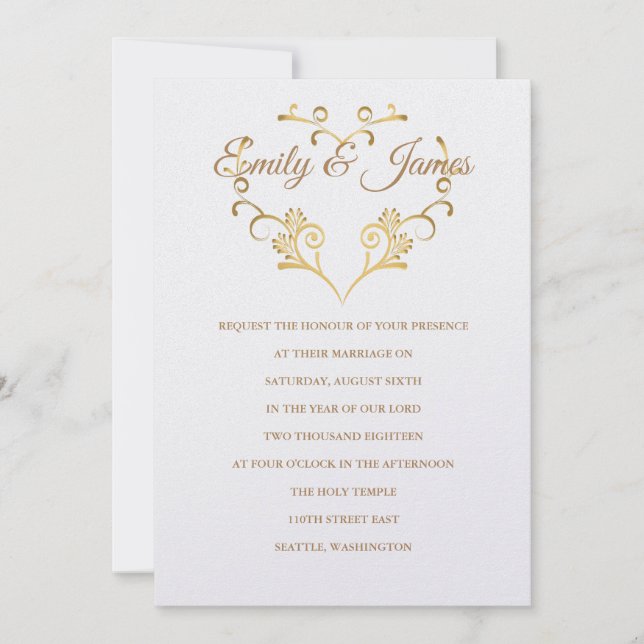 Temple Wedding-inbjudan Inbjudningar (Framsida)