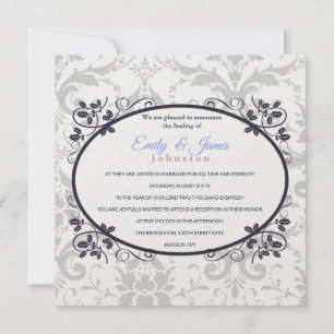 Temple Wedding Reception Inbjudan Silver Coronatio