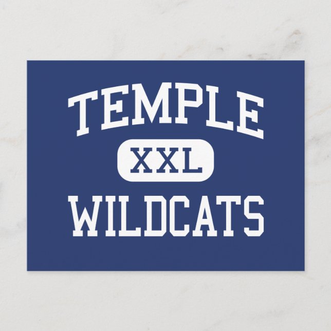 Temple - Wildcat - High School - Temple Texas Vykort (Framsida)
