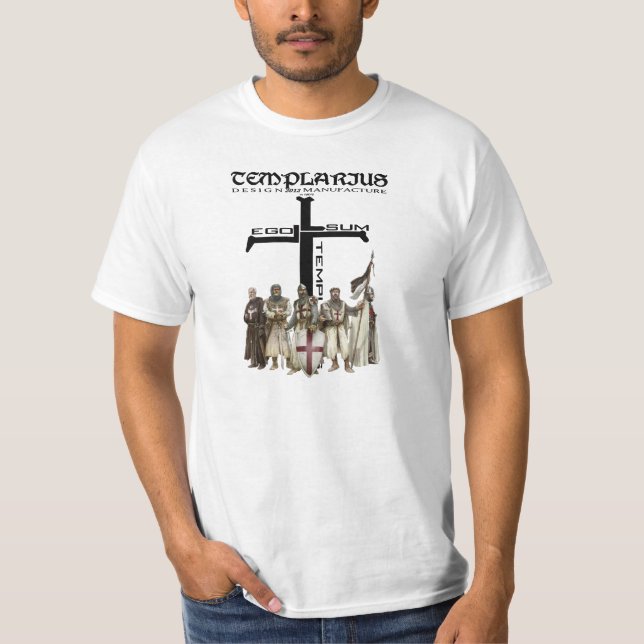 Templer Ego Sum Templarius Shirt Nr. 1015122013 Tee (Framsida)