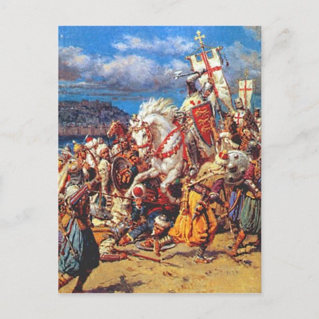 Templer vs. Sarazenen Vykort (Framsida)