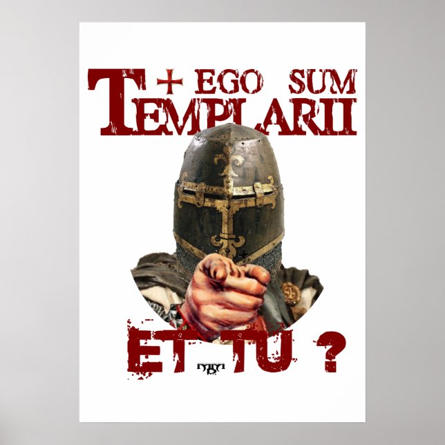 Templerposter Ego Sum Templarii Et Tu? Poster (Framsidan)