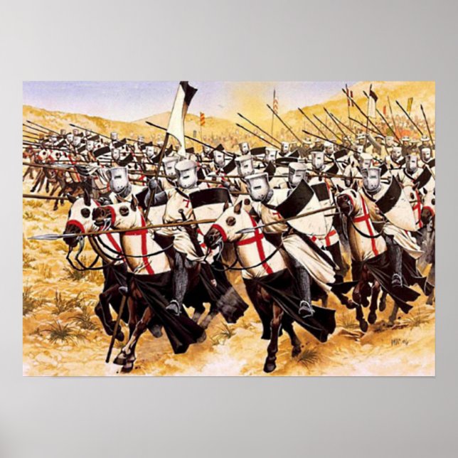 Templerreiterei im Angriff Poster (Framsidan)