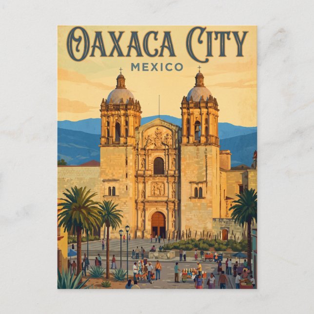 Templo de Santo Domingo de Guzmán Mexiko Vykort (Framsida)