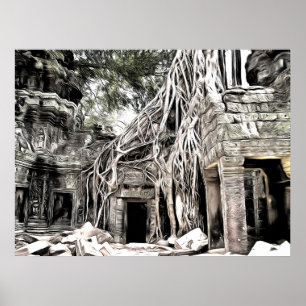 TEMPLO EM ANGKOR TEMPLE VID ANGKOR POSTER