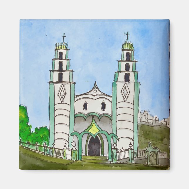 Templo María Milagrosa, Mazatlán, Mexiko Magnet (Framsidan)