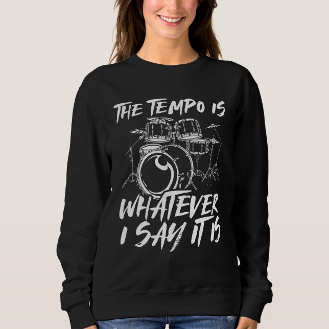 Tempo är Spelar ingen roll, säger jag, det är Drum T Shirt (Framsida)