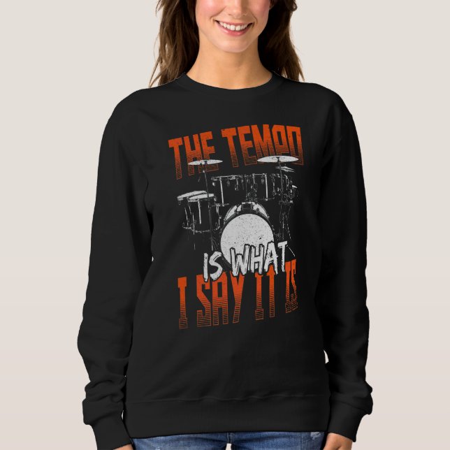 Tempo är vad jag säger: Drummer Drum Set T Shirt (Framsida)