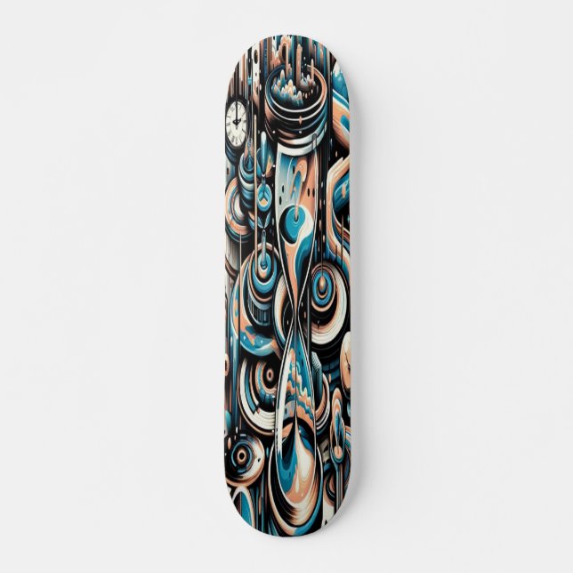 "Temporala visioner" Mini Skateboard Bräda 18,5 Cm (Framsida)