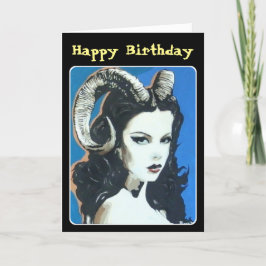 "Temptation in the Magick"-målning på en Tack Kort