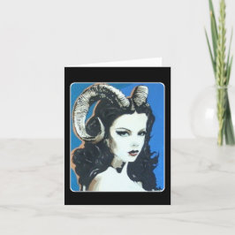 "Temptation in the Magick"-målning på en tom färg Tack Kort